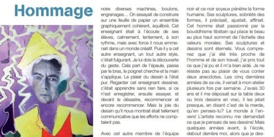 Hommage - Journal du Centre d’enseignement professionnel de Vevey