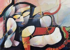 1025 - Nu couché à la plage