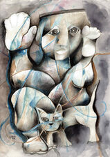 958 - Danseur et chat